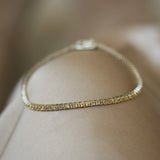 Pulsera tennis de zafiros amarillos