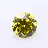 0.37ct Round Natural Diamond (Colour Fancy Vivid Yellow, Clarity SI1, Cut EX, GIA Certified)