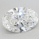 1.58ct Oval Lab Grown Diamond (Colour E, Clarity VVS2, GIA Certified)