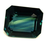 3.01ct Emerald Natural Sapphire (Colour Teal, Clarity Slightly Included, Cut Faceted)