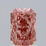 1.25ct Radiant Lab Grown Diamond (Colour Fancy Vivid Brownish Pink, Clarity SI1, IGI Certified)