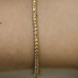 Pulsera tennis de zafiros amarillos