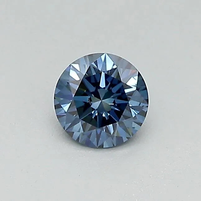0.31ct Round Lab Grown Diamond (Colour Fancy Deep Blue, Clarity SI1, Cut EX, IGI Certified)
