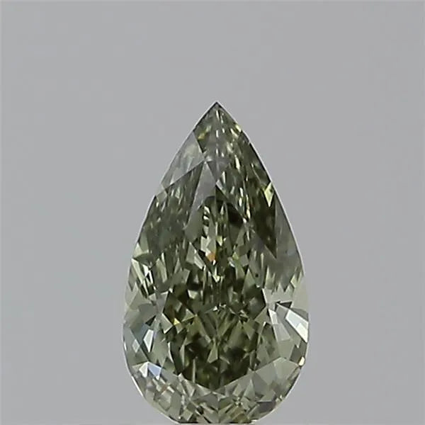 0.36ct Pear Natural Diamond (Colour Fancy Dark Green, Clarity VVS2, GIA Certified)