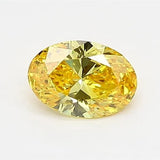 0.37ct Oval Lab Grown Diamond (Colour Fancy Vivid Yellow, Clarity VVS2, Cut GD, IGI Certified)