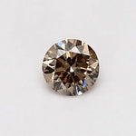 0.37ct Round Natural Diamond (Colour Light Brown, Clarity SI1, Cut VG, GIA Certified)