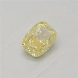 0.42ct Cushion modified Natural Diamond (Colour Fancy Yellow, Clarity SI2, GIA Certified)