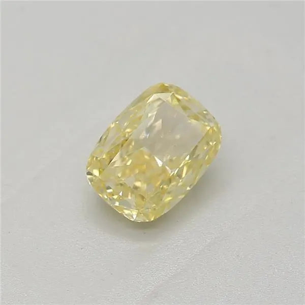 0.42ct Cushion modified Natural Diamond (Colour Fancy Yellow, Clarity SI2, GIA Certified)