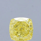 0.50ct Cushion brilliant Natural Diamond (Colour Fancy Intense Yellow, Clarity VS1, GIA Certified)