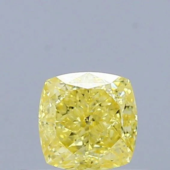 0.50ct Cushion brilliant Natural Diamond (Colour Fancy Intense Yellow, Clarity VS1, GIA Certified)