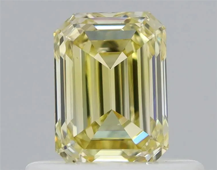 0.52ct Emerald Natural Diamond (Colour Fancy Yellow, Clarity VVS1, GIA Certified)