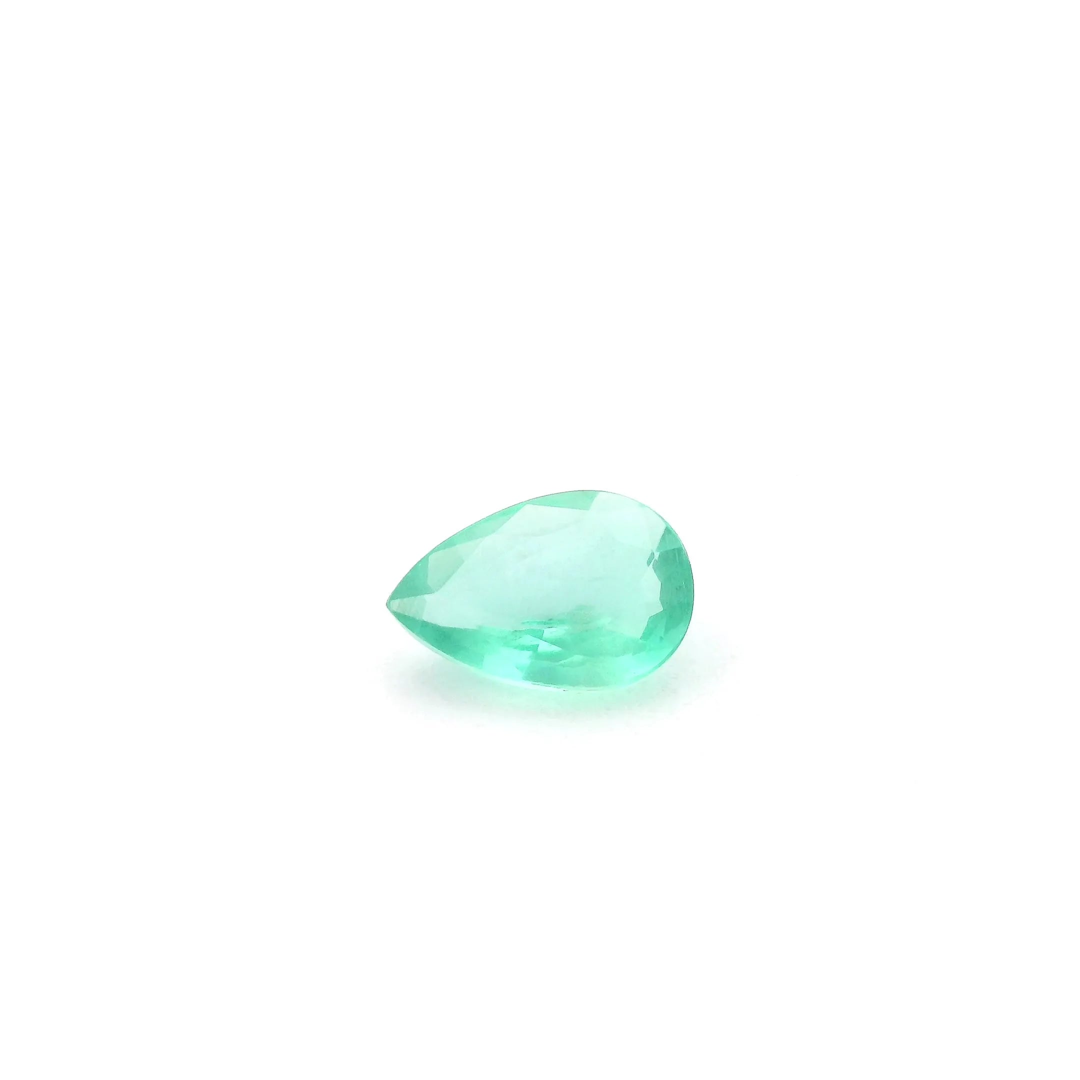 0.54ct Pear Natural Emerald (Colour Green, Clarity Slightly Included, Cut Faceted)