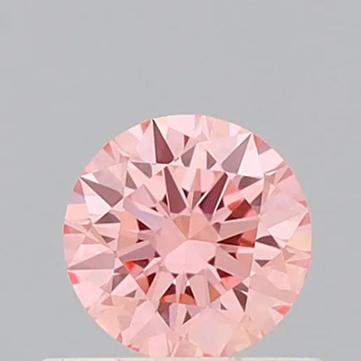 0.55ct Round Lab Grown Diamond (Colour Fancy Vivid Pink, Clarity VVS2, Cut ID, IGI Certified)
