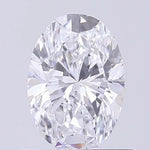 0.61ct Oval Lab Grown Diamond (Colour D, Clarity VVS2, IGI Certified)