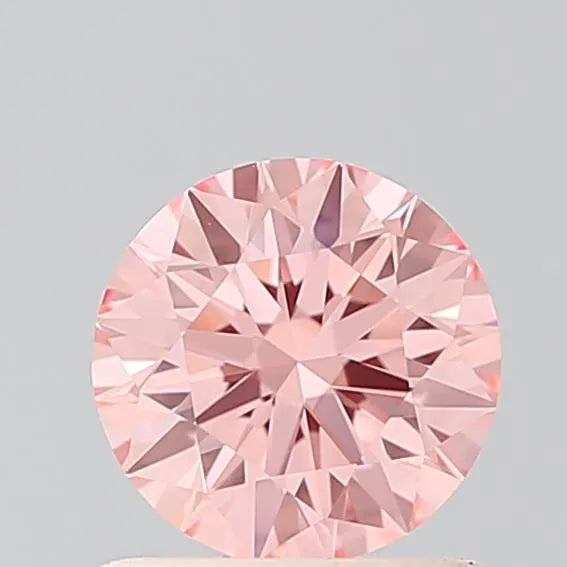 0.73ct Round Lab Grown Diamond (Colour Fancy Vivid Pink, Clarity VVS2, Cut ID, IGI Certified)