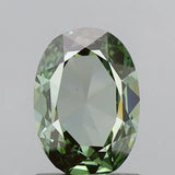0.81ct Oval Lab Grown Diamond (Colour Fancy Vivid Green, Clarity VS1, IGI Certified)