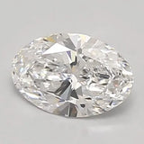 0.90ct Oval Lab Grown Diamond (Colour D, Clarity VVS2, IGI Certified)
