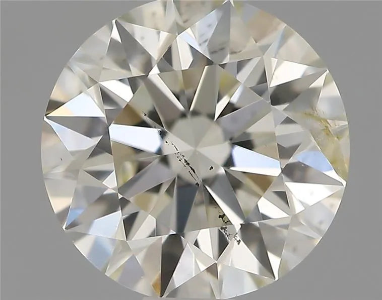 0.90ct Round Natural Diamond (Colour K, Clarity I2, Cut EX, GIA Certified)