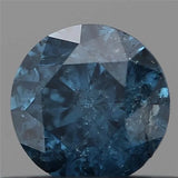 0.45ct Round Natural Diamond (Colour Fancy Vivid Blue, Clarity I2, Cut VG, IGI Certified)