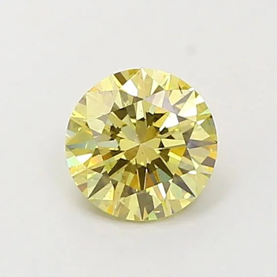 1.00ct Round Lab Grown Diamond (Colour Fancy Intense Yellow, Clarity SI1, Cut EX, IGI Certified)