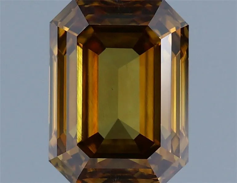 1.01ct Emerald Natural Diamond (Colour Fancy Yellowish Brown, Clarity VS1, Cut GD, IGI Certified)