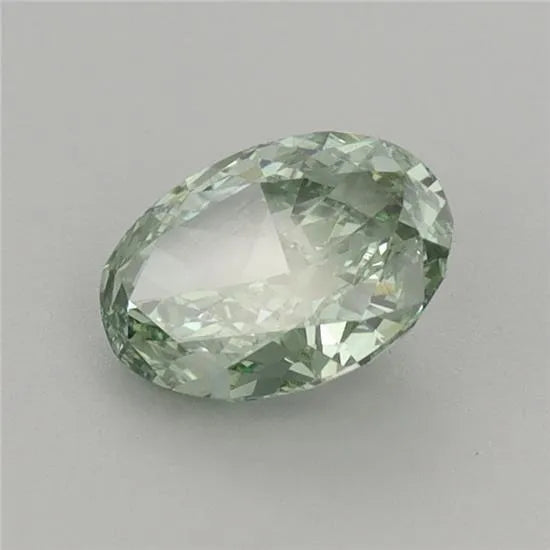 1.02ct Oval Lab Grown Diamond (Colour Fancy Vivid Green, Clarity VVS2, IGI Certified)