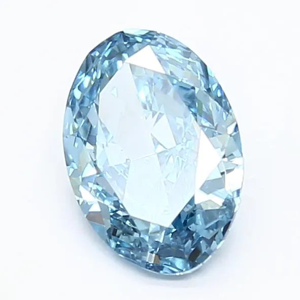 1.35ct Oval Lab Grown Diamond (Colour Fancy Vivid Blue, Clarity VS1, IGI Certified)