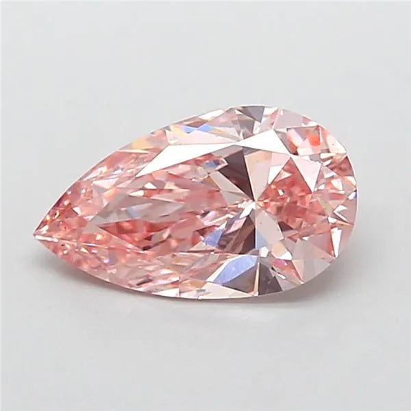 1.53ct Pear Lab Grown Diamond (Colour Fancy Vivid Pink, Clarity VS2, IGI Certified)