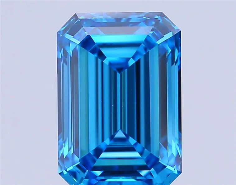 1.71ct Emerald Lab Grown Diamond (Colour Fancy Vivid Blue, Clarity VVS2, IGI Certified)