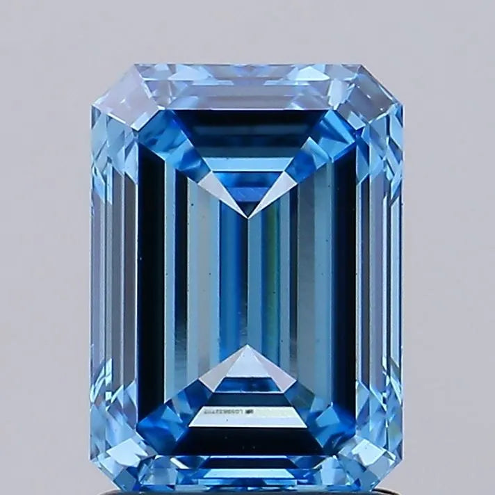 1.80ct Emerald Lab Grown Diamond (Colour Fancy Vivid Blue, Clarity VS1, IGI Certified)
