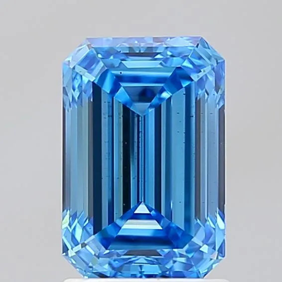 1.94ct Emerald Lab Grown Diamond (Colour Fancy Vivid Blue, Clarity VS1, IGI Certified)