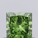 0.39ct Princess Lab Grown Diamond (Colour Fancy Vivid Green, Clarity VS1, IGI Certified)