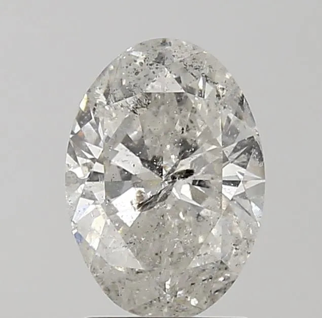 2.00ct Oval Natural Diamond (Colour G, Clarity I2, Cut VG, IGI Certified)