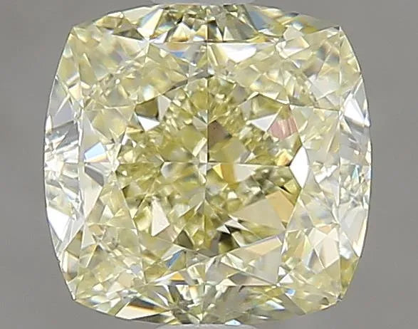 2.01ct Cushion brilliant Natural Diamond (Colour Fancy Light Yellow, Clarity VS2, GIA Certified)
