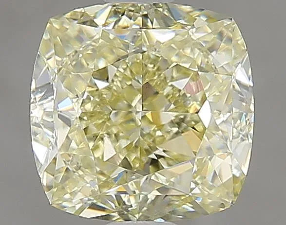 2.01ct Cushion brilliant Natural Diamond (Colour Fancy Light Yellow, Clarity VS2, GIA Certified)