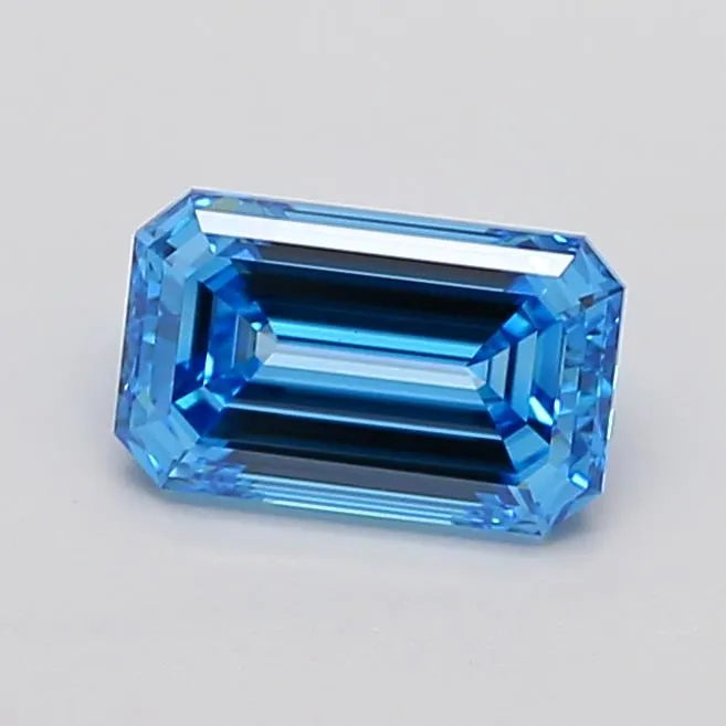 2.07ct Emerald Lab Grown Diamond (Colour Fancy Vivid Blue, Clarity VS1, IGI Certified)