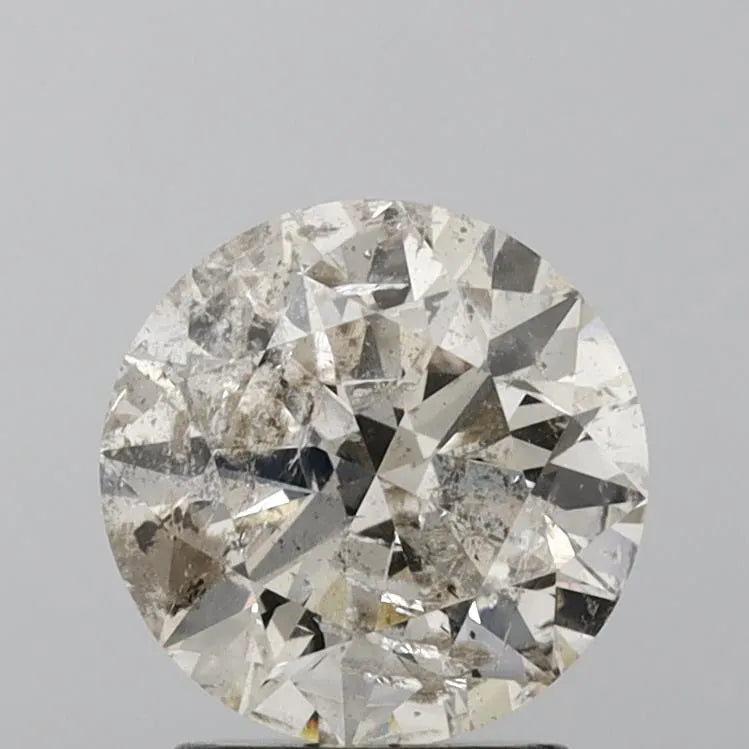 2.11ct Round Natural Diamond (Colour L, Clarity I1, Cut EX, IGI Certified)