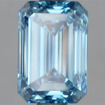 2.17ct Emerald Lab Grown Diamond (Colour Fancy Vivid Blue, Clarity VS1, IGI Certified)