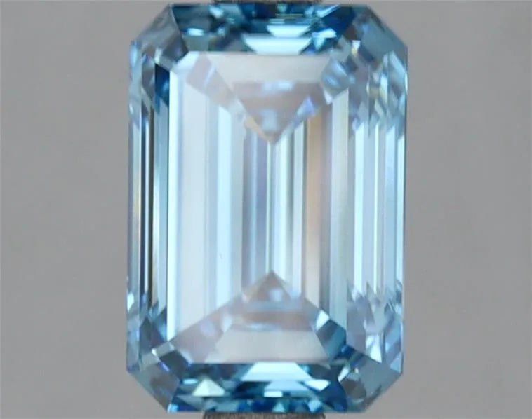 2.17ct Emerald Lab Grown Diamond (Colour Fancy Vivid Blue, Clarity VS1, IGI Certified)