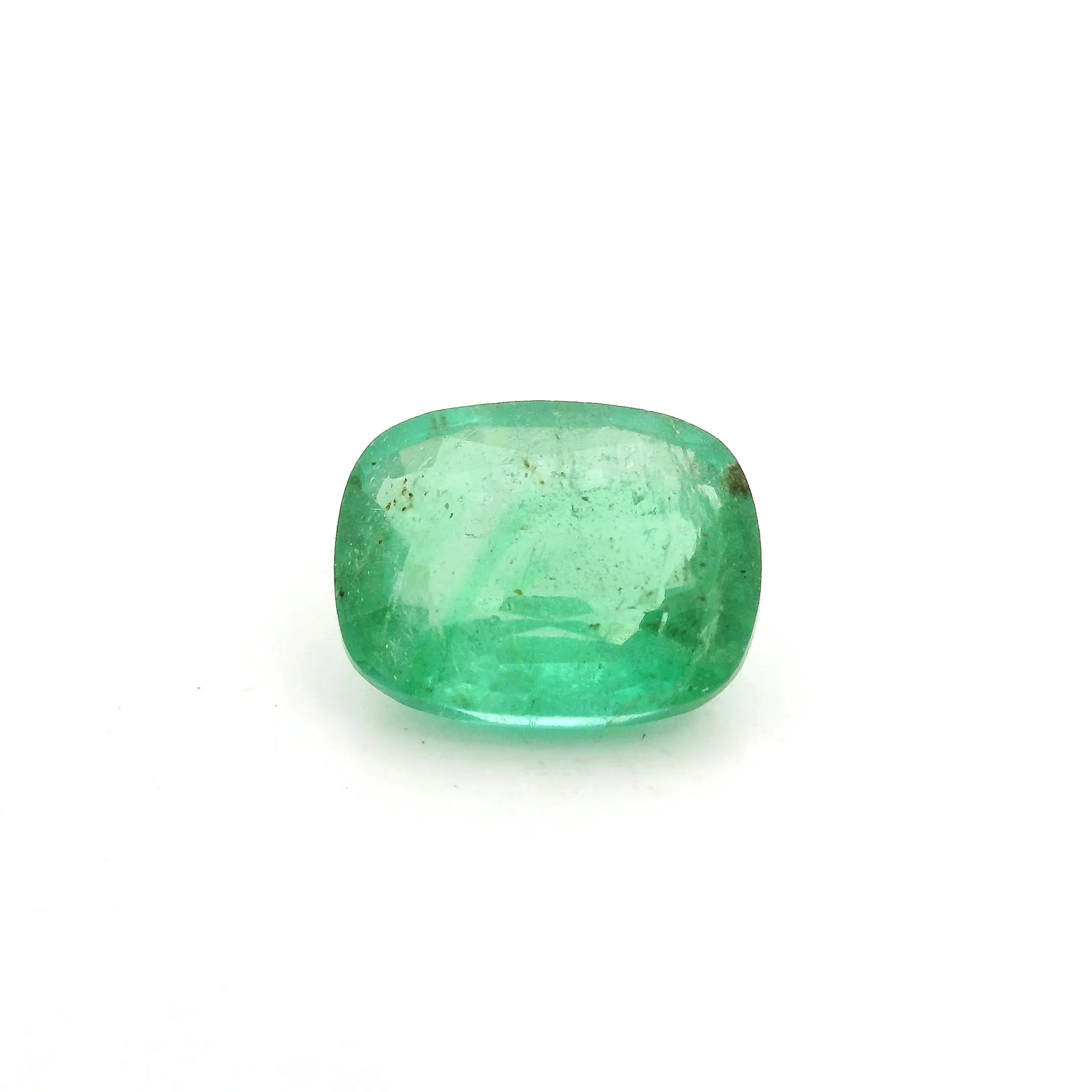 2.63ct Cushion Natural Emerald (Colour Green, Clarity Moderately Included, Cut Faceted)
