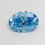 2.50ct Oval Lab Grown Diamond (Colour Fancy Vivid Blue, Clarity VS2, IGI Certified)
