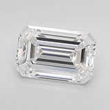 1.53ct Emerald Lab Grown Diamond (Colour D, Clarity IF, Cut EX, IGI Certified)