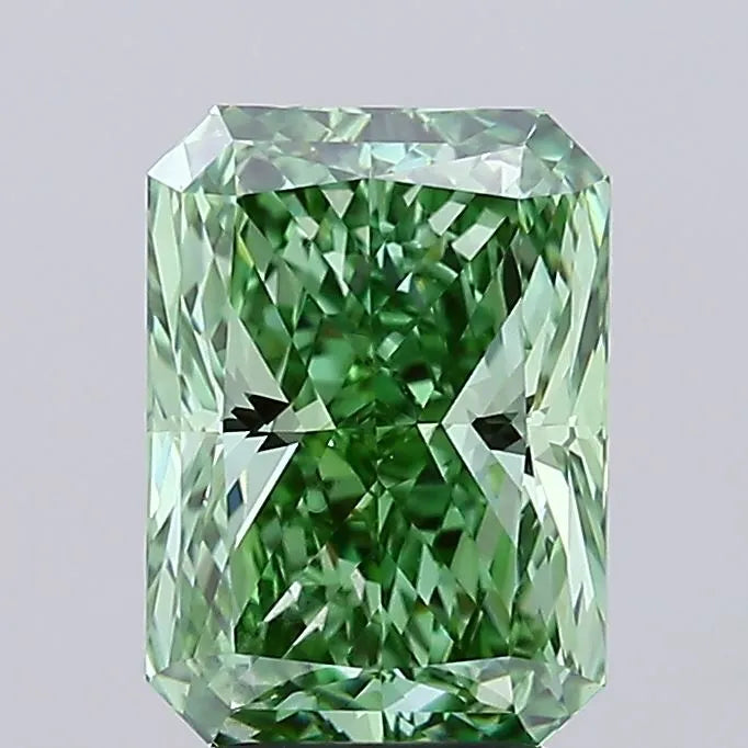 4.00ct Radiant Lab Grown Diamond (Colour Fancy Vivid Green, Clarity VVS2, IGI Certified)