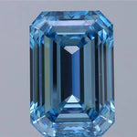 4.19ct Emerald Lab Grown Diamond (Colour Fancy Vivid Blue, Clarity VS1, IGI Certified)