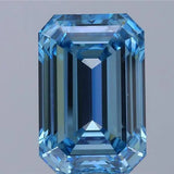 4.19ct Emerald Lab Grown Diamond (Colour Fancy Vivid Blue, Clarity VS1, IGI Certified)