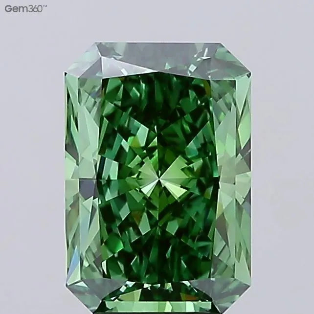 4.22ct Radiant Lab Grown Diamond (Colour Fancy Vivid Green, Clarity VVS2, IGI Certified)