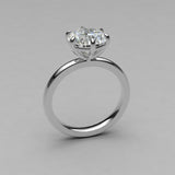 Solitaire 6 claws round lab diamond ring setting