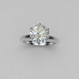 Solitaire 6 claws round lab diamond ring setting