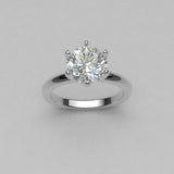 Round crown ring setting