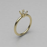 Oval solitaire ring